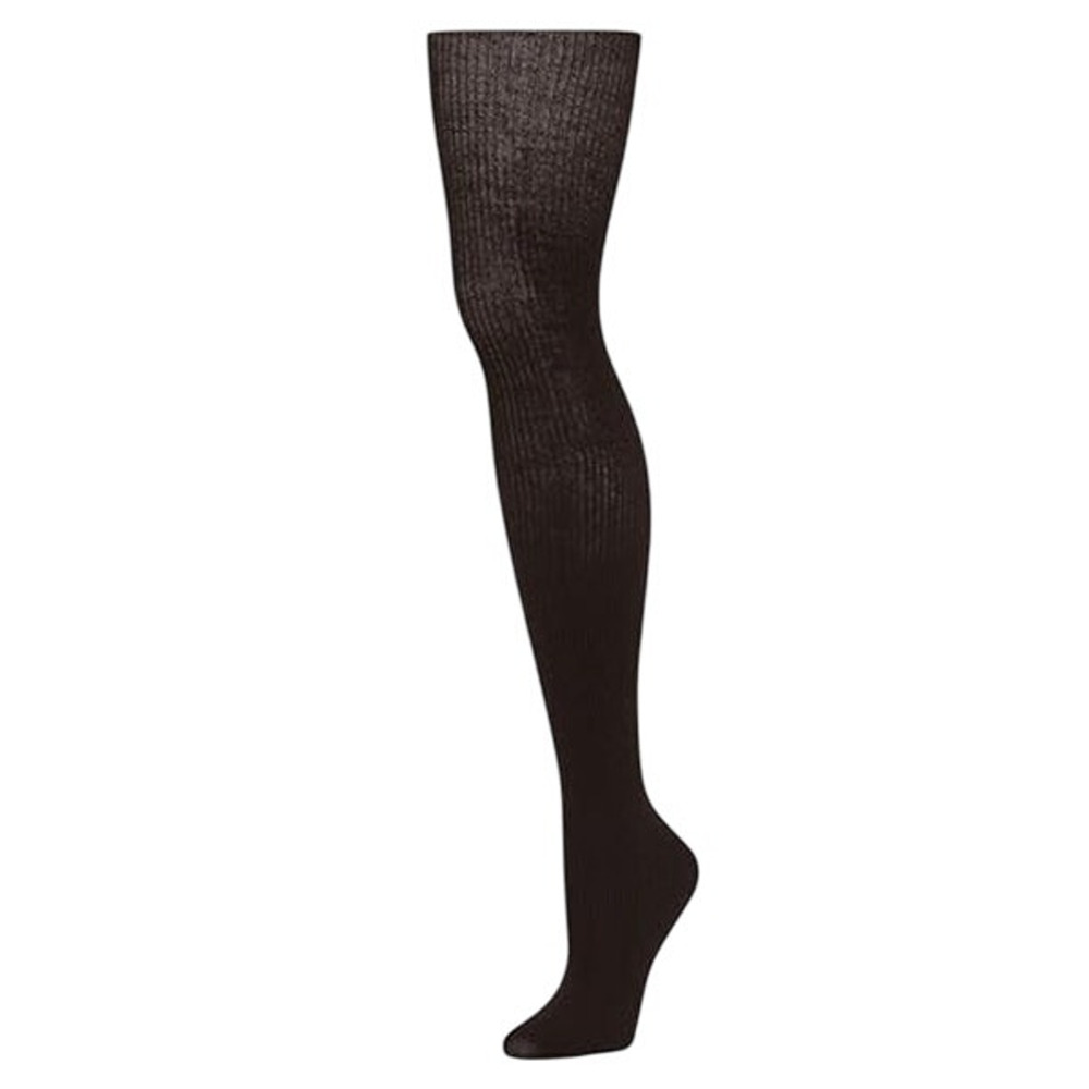 Ribbed Merino Wool Tights Small Espresso Brown Karla B.ella Italy New Hosiery